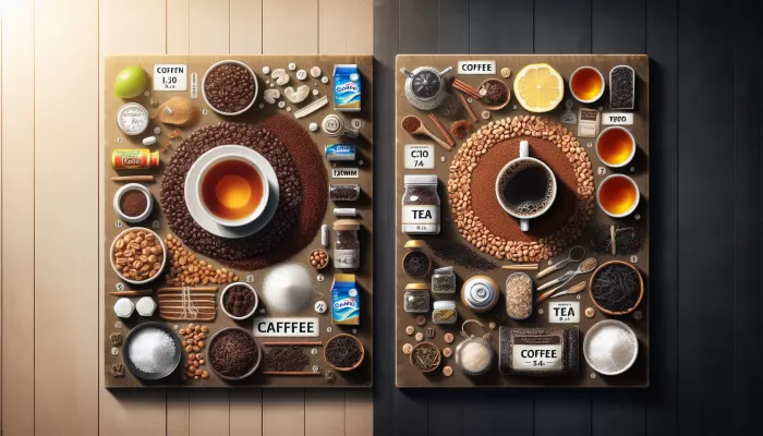 how much caffeine in coffee vs tea